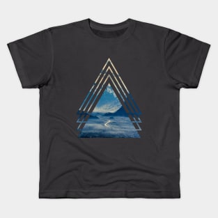 Beautiful Landscape in Geometric Shape Kids T-Shirt